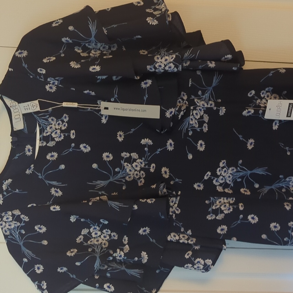 Navy Floral Spring And Summer 🌼 Dress - Picture 3 of 8